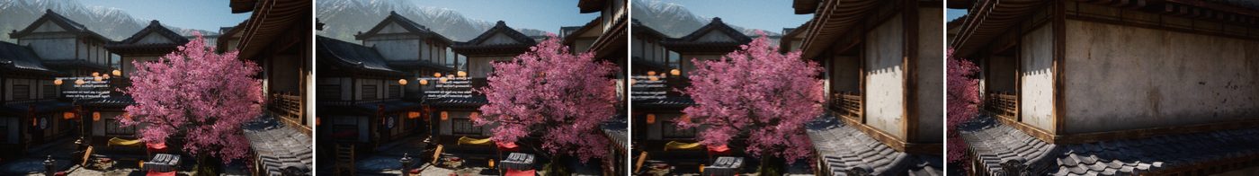 Example frames, feudal Japan scene